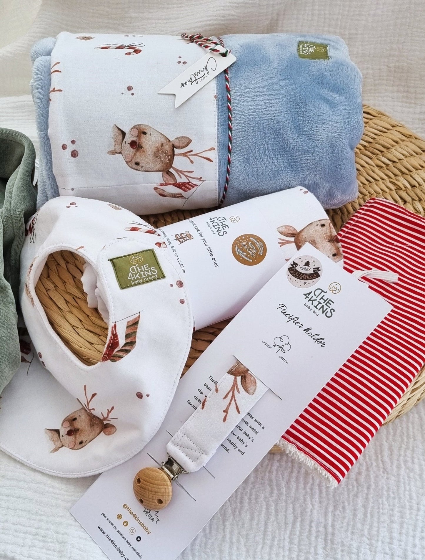 Christmas Santa Sack Gift Set Τα πρώτα μου Χριστούγεννα - The4kins baby brand