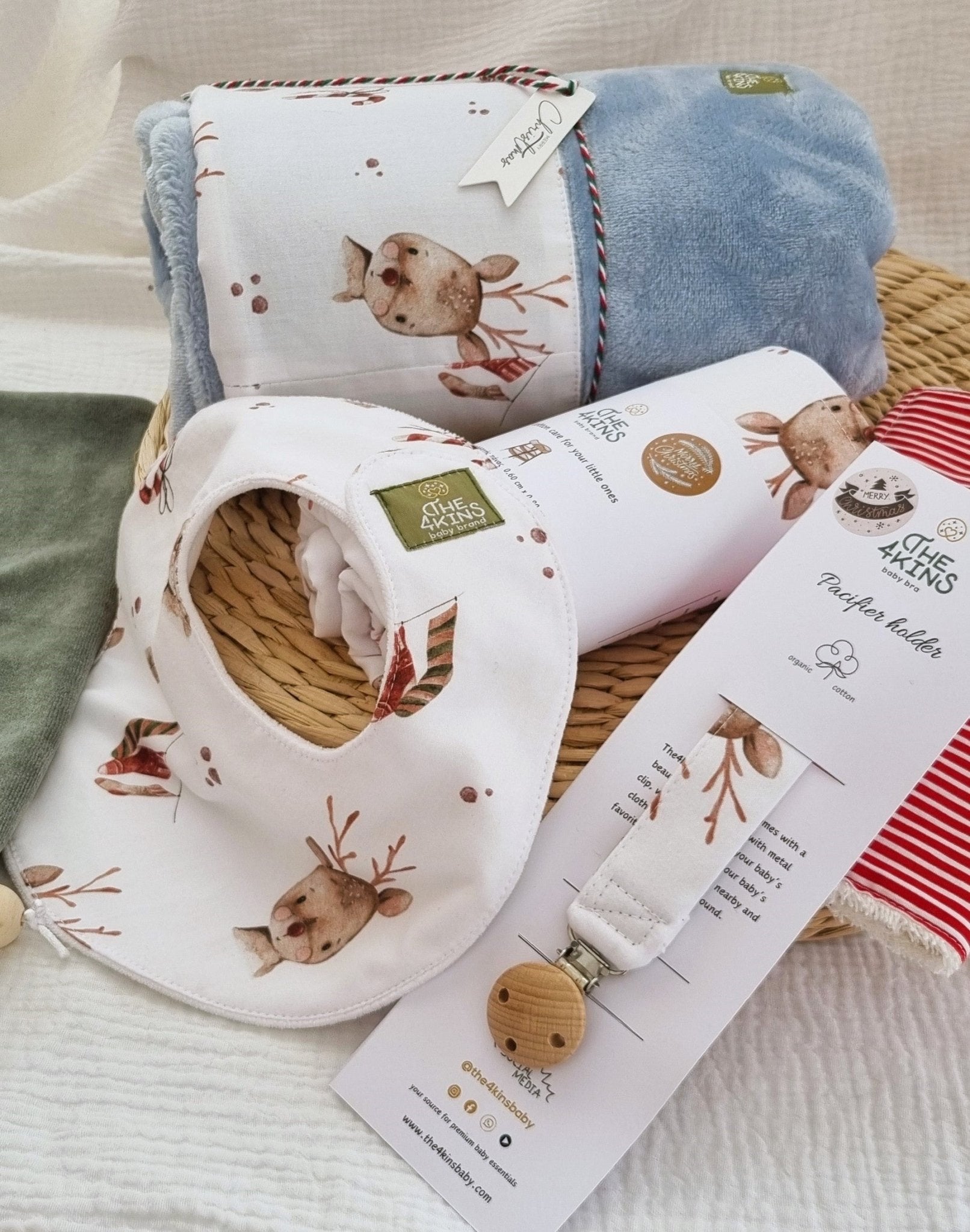 Christmas Santa Sack Gift Set Τα πρώτα μου Χριστούγεννα - The4kins baby brand