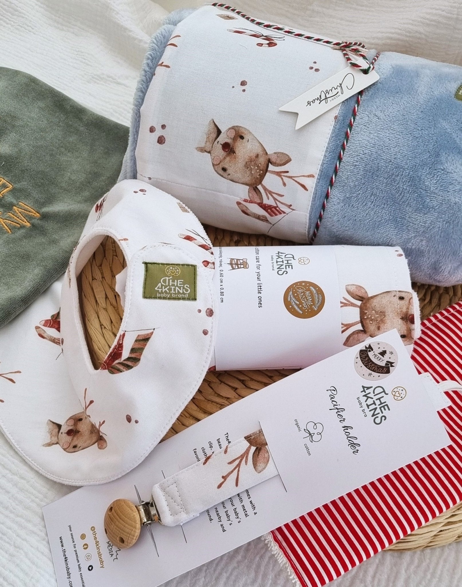 Christmas Santa Sack Gift Set Τα πρώτα μου Χριστούγεννα - The4kins baby brand