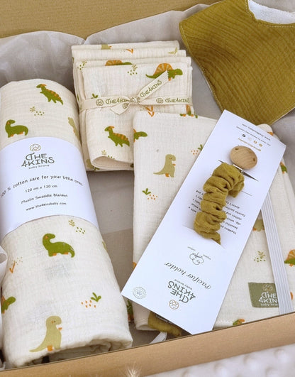 Dino Muslin Gift Box - The4kins baby brand