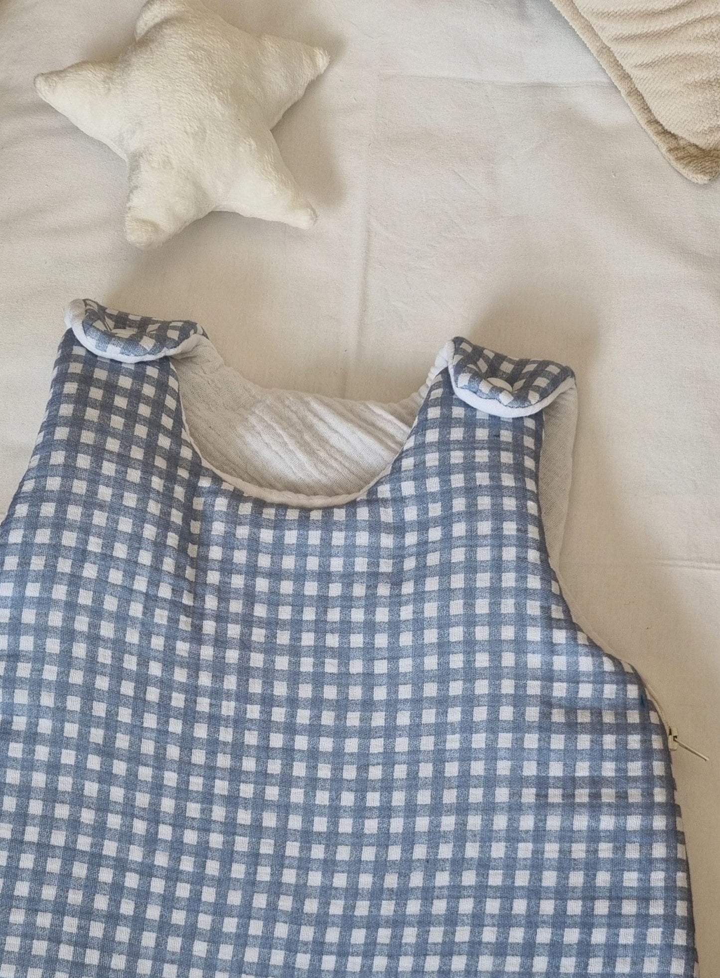 Gingham in Blue - The4kins baby brand