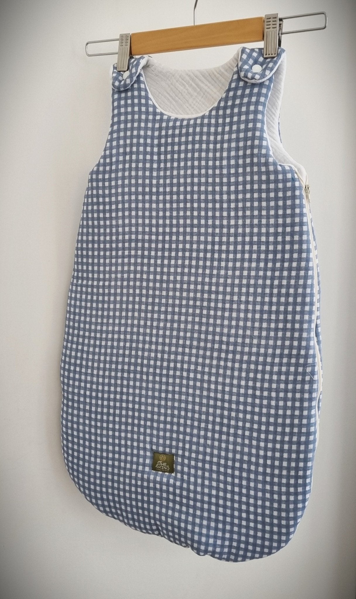 Gingham in Blue - The4kins baby brand