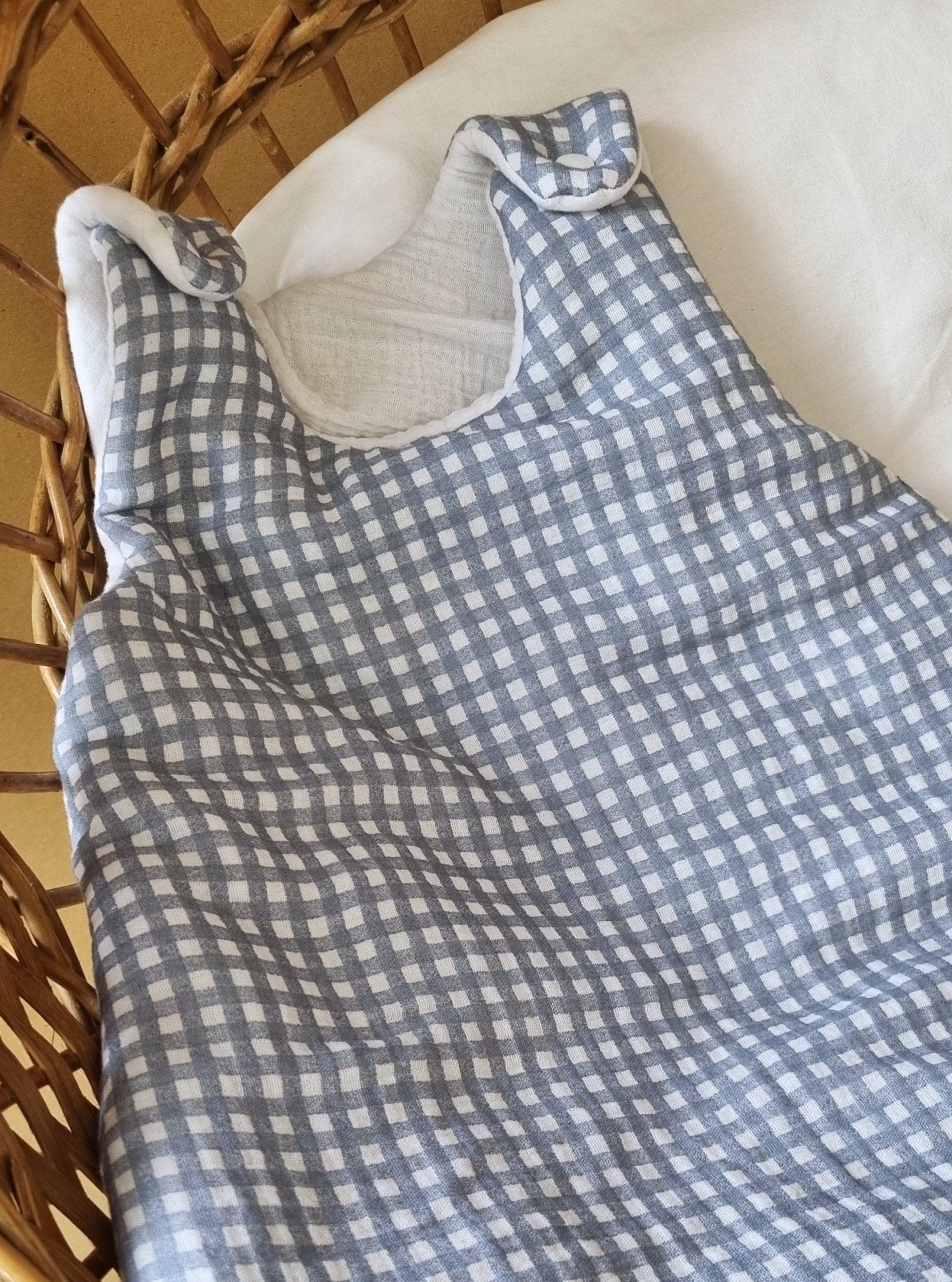 Gingham in Blue - The4kins baby brand