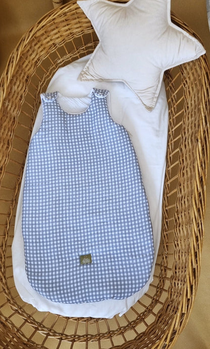 Gingham in Blue - The4kins baby brand