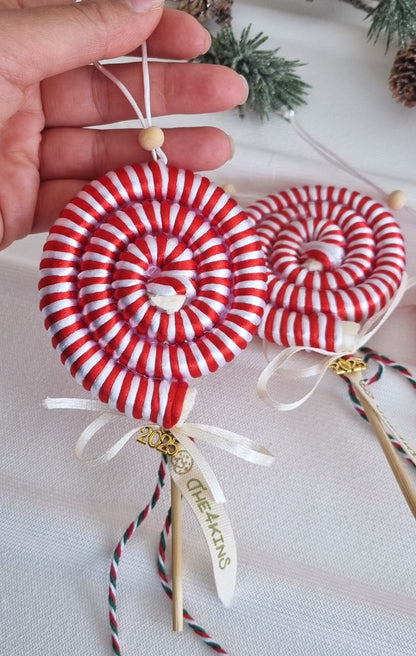 Lollipop Γουράκι in Striped Red - The4kins baby brand