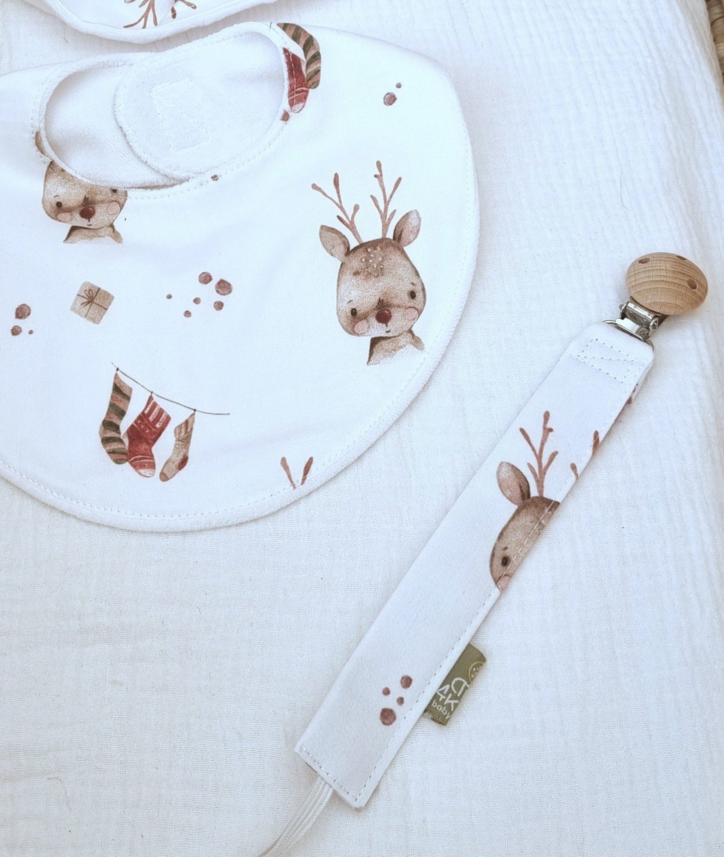 Lollipop Reindeer Αδιάβροχη Σαλιάρα - The4kins baby brand