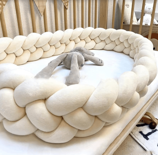 Πλεξούδα Braided Cot Bumper Ecru - The4kins baby brand