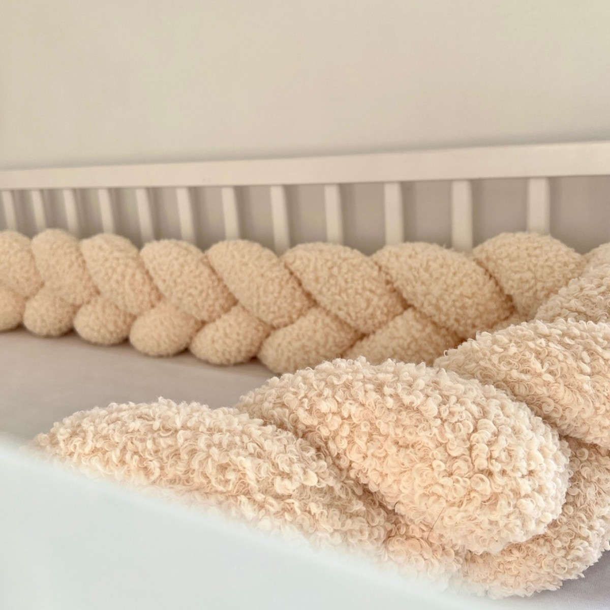 Πλεξούδα Braided Cot Bumper Teddy - The4kins baby brand