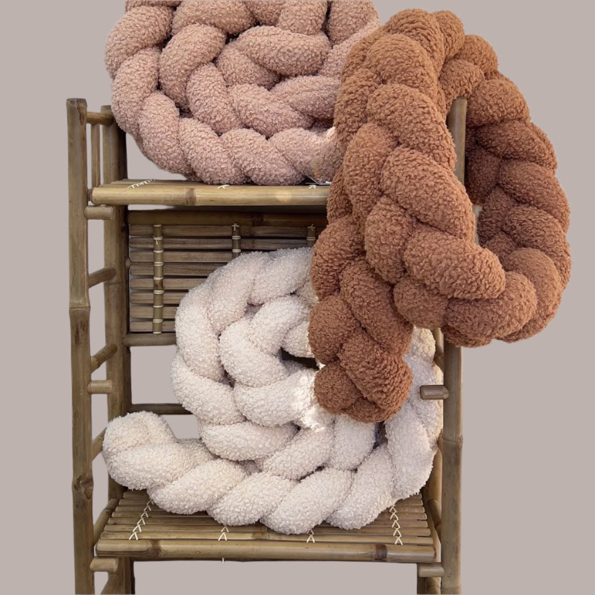 Πλεξούδα Braided Cot Bumper Teddy - The4kins baby brand