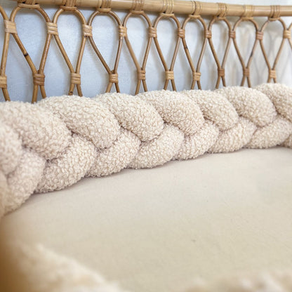 Πλεξούδα Braided Cot Bumper Teddy - The4kins baby brand