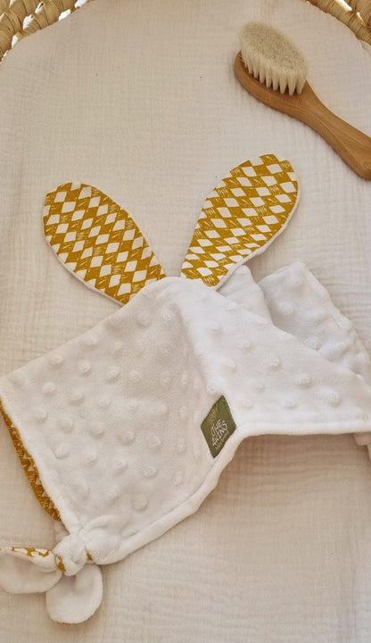 Yellow Chess Nani Bunny - The4kins baby brand